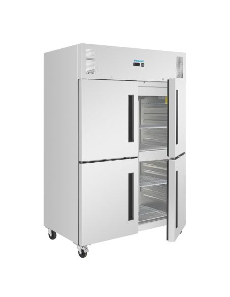 Double armoire réfrigérée positive GN 4 portillons série G 1200L - Polar - PG053