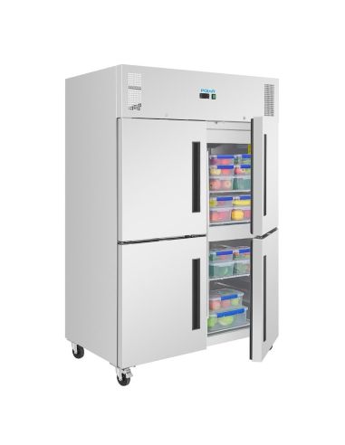 Double armoire réfrigérée positive GN 4 portillons série G 1200L - Polar - PG053