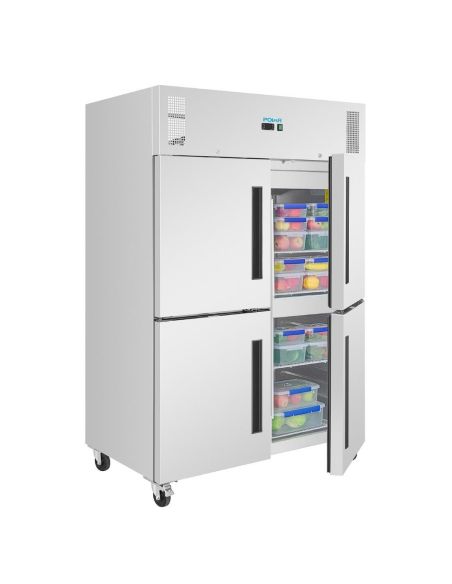 Double armoire réfrigérée positive GN 4 portillons série G 1200L - Polar - PG053