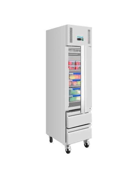 Armoire réfrigérée positive GN slimline 1 porte 2 tiroirs série U 292 L - Polar - UA112