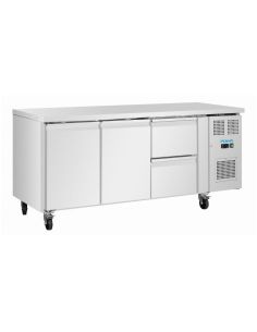 Table réfrigérée positive série U 2 portes 2 tiroirs 242 L - Polar - UA109