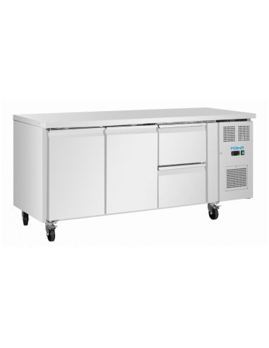 Table réfrigérée positive série U 2 portes 2 tiroirs 242 L - Polar - UA109
