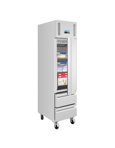 Armoire régrigérée négative GN compacte série G 1 porte et 2 tiroirs 180L - Polar - UA116