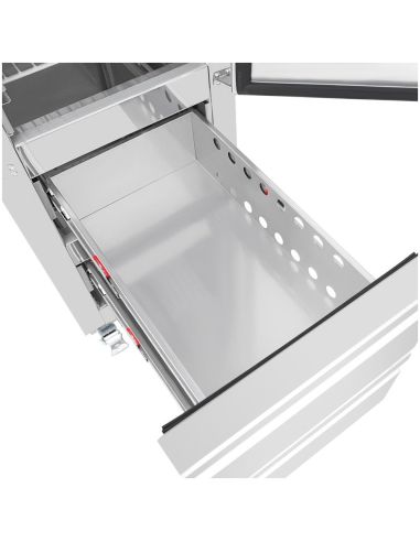 Armoire régrigérée négative GN compacte série G 1 porte et 2 tiroirs 180L - Polar - UA116