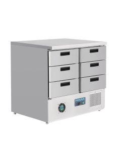 Table réfrigérée positive 6 tiroirs série G 240L - Polar - FA440