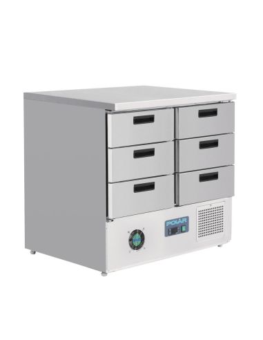 Table réfrigérée positive 6 tiroirs série G 240L - Polar - FA440