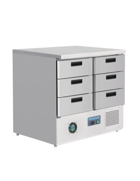 Table réfrigérée positive 6 tiroirs série G 240L - Polar - FA440