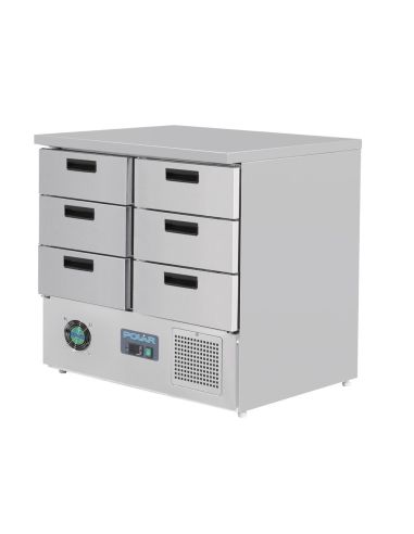 Table réfrigérée positive 6 tiroirs série G 240L - Polar - FA440