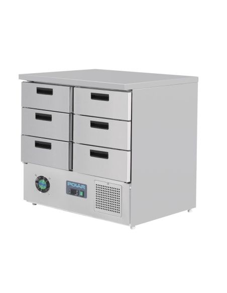 Table réfrigérée positive 6 tiroirs série G 240L - Polar - FA440