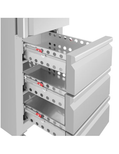 Armoire réfrigérée positive GN slimline 1 porte 3 tiroirs série U 292 L - Polar - UA113