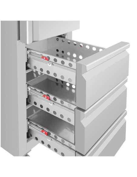 Armoire réfrigérée positive GN slimline 1 porte 3 tiroirs série U 292 L - Polar - UA113