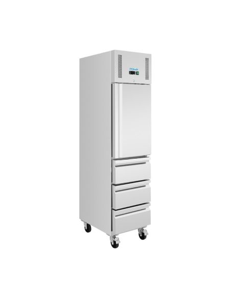 Armoire réfrigérée positive GN slimline 1 porte 3 tiroirs série U 292 L - Polar - UA113