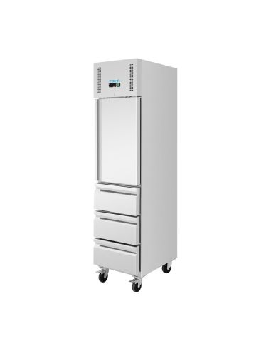 Armoire réfrigérée positive GN slimline 1 porte 3 tiroirs série U 292 L - Polar - UA113