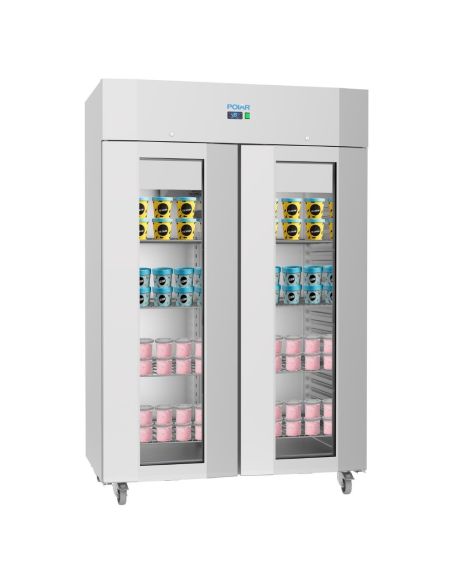 Vitrine réfrigérée négative double porte économe en énergie Série U - Polar - UA043