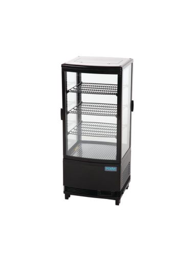 Vitrine réfrigérée porte incurvée économe en énergie série C noire 86L - Polar - CX574