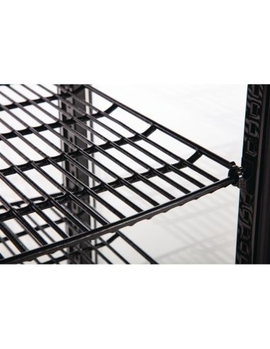 Vitrine réfrigérée porte incurvée économe en énergie série C noire 86L - Polar - CX574