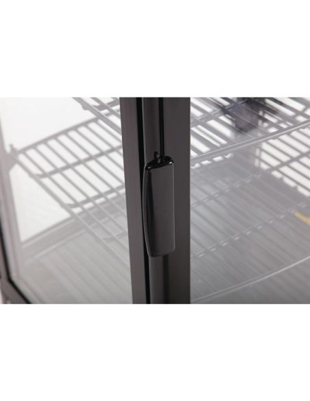 Vitrine réfrigérée porte incurvée économe en énergie série C noire 86L - Polar - CX574