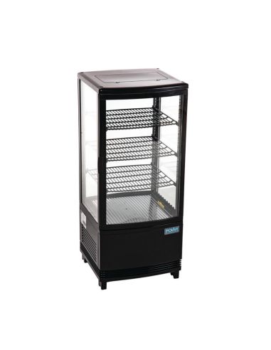 Vitrine réfrigérée porte incurvée économe en énergie série C noire 86L - Polar - CX574