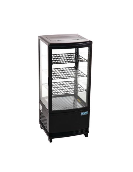 Vitrine réfrigérée porte incurvée économe en énergie série C noire 86L - Polar - CX574