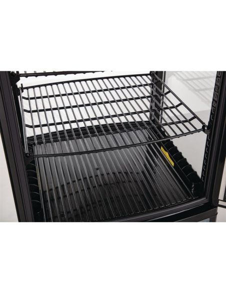 Vitrine réfrigérée porte incurvée économe en énergie série C noire 86L - Polar - CX574
