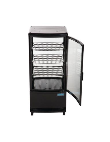 Vitrine réfrigérée porte incurvée économe en énergie série C noire 86L - Polar - CX574
