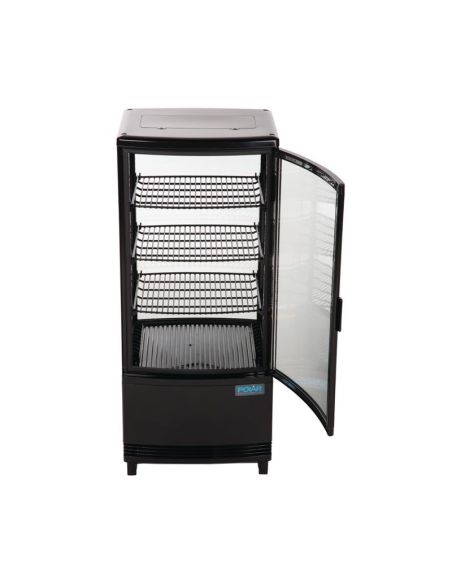 Vitrine réfrigérée porte incurvée économe en énergie série C noire 86L - Polar - CX574