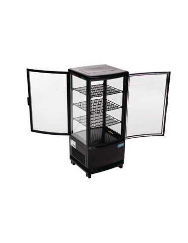 Vitrine réfrigérée porte incurvée économe en énergie série C noire 86L - Polar - CX574