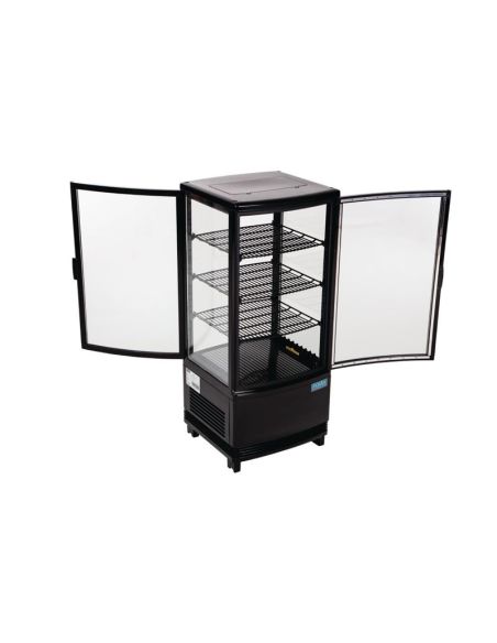 Vitrine réfrigérée porte incurvée économe en énergie série C noire 86L - Polar - CX574