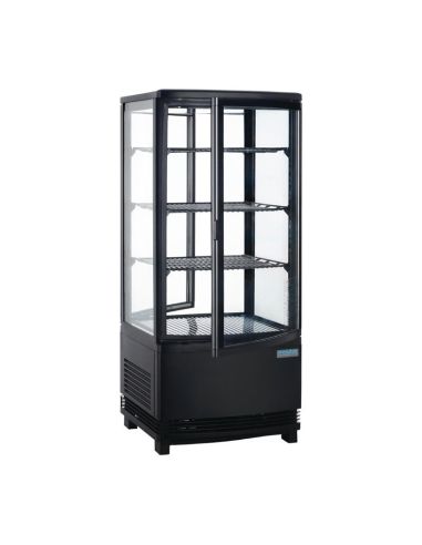 Vitrine réfrigérée porte incurvée économe en énergie série C noire 86L - Polar - CX574
