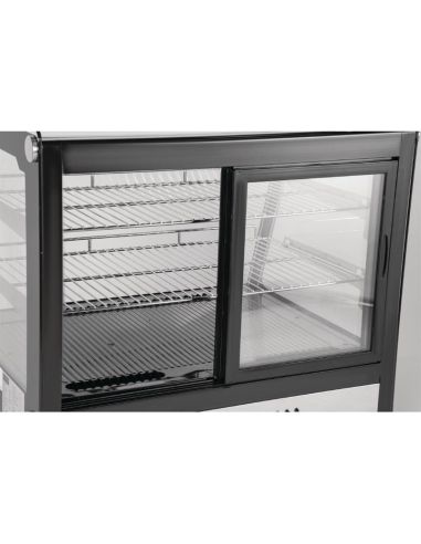 Vitrine de comptoir réfrigérée économe en énergie Série G noire 120L - Polar - GP292