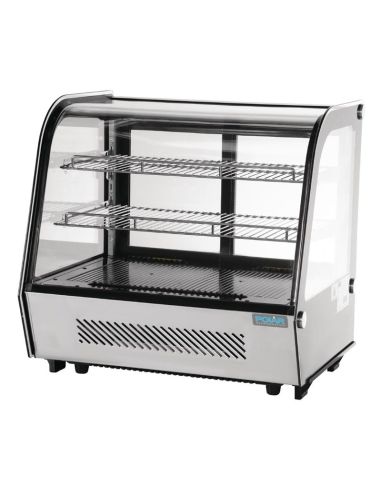 Vitrine de comptoir réfrigérée économe en énergie Série G noire 120L - Polar - GP292
