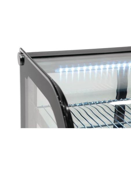 Vitrine de comptoir réfrigérée économe en énergie Série G noire 120L - Polar - GP292