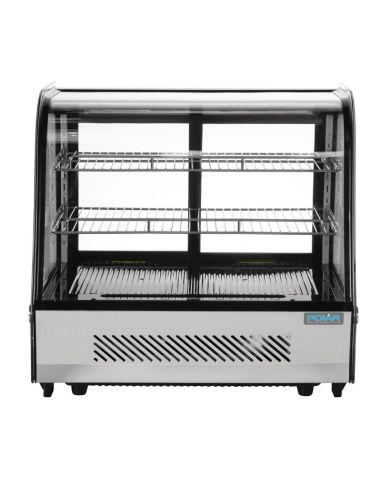Vitrine de comptoir réfrigérée économe en énergie Série G noire 120L - Polar - GP292