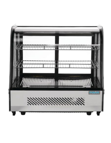 Vitrine de comptoir réfrigérée économe en énergie Série G noire 120L - Polar - GP292