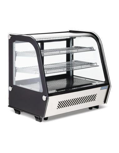Vitrine de comptoir réfrigérée économe en énergie Série G noire 120L - Polar - GP292