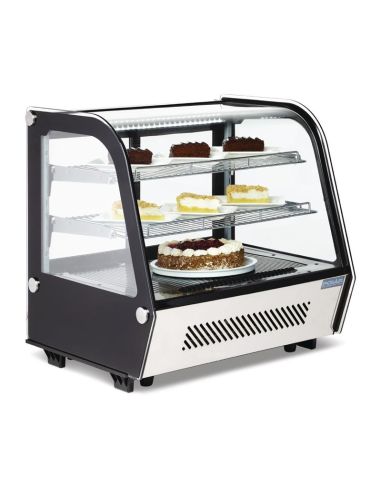 Vitrine de comptoir réfrigérée économe en énergie Série G noire 120L - Polar - GP292