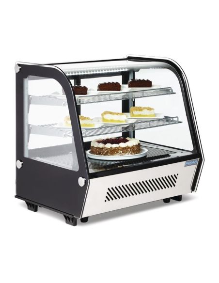 Vitrine de comptoir réfrigérée économe en énergie Série G noire 120L - Polar - GP292