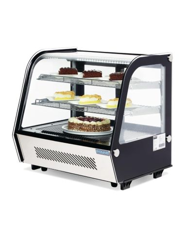Vitrine de comptoir réfrigérée économe en énergie Série G noire 120L - Polar - GP292