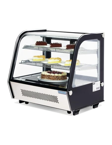 Vitrine de comptoir réfrigérée économe en énergie Série G noire 120L - Polar - GP292