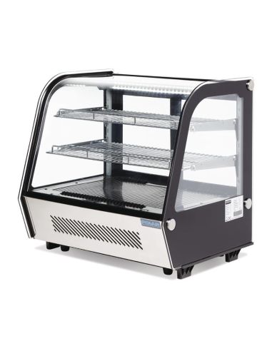 Vitrine de comptoir réfrigérée économe en énergie Série G noire 120L - Polar - GP292