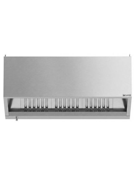 Hotte caisson inox statique 1m60 avec filtre et éclairage | Profondeur 900 mm