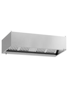 Hotte caisson inox 2m avec moteur, régulateur, filtre et éclairage | Profondeur 900 mm