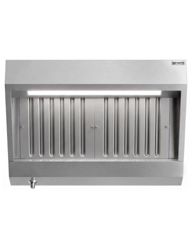 Hotte murale inox statique 1m avec filtre et éclairage | Profondeur 700 mm