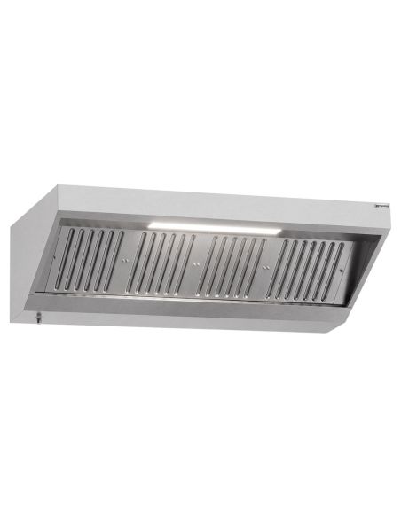 Hotte murale inox statique 1m80 avec filtre et éclairage | Profondeur 700 mm