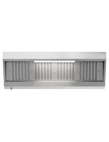 Hotte murale inox statique 1m80 avec filtre et éclairage | Profondeur 700 mm