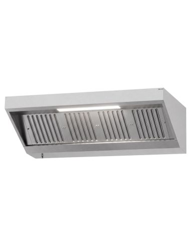 Hotte murale inox statique 1m80 avec filtre et éclairage | Profondeur 700 mm