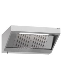 Hotte murale inox statique 1m20 avec filtre et éclairage | Profondeur 900 mm