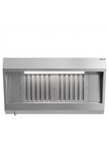 Hotte murale inox statique 1m20 avec filtre et éclairage | Profondeur 900 mm