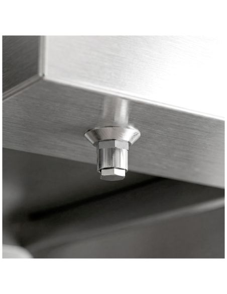 Hotte murale inox statique 2m avec filtre et éclairage | Profondeur 900 mm