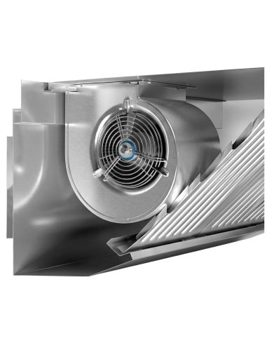 Hotte murale inox 1m avec moteur, régulateur, filtre et éclairage | Profondeur 900 mm